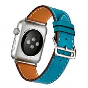 Pulseira De Couro Apple Watch 44/42mm Hermes&edition Blue