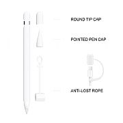 Capa Protetora De Silicone Para Apple Pencil + Adapt. White