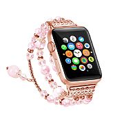 Pulseira Fashion Com Pedrarias Apple Watch 42mm/44mm Rose Gold