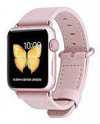 Pulseira Couro Apple Watch 44mm 42mm Adaptadores Rose Gold