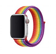 Pulseira Loop Nylon Para Apple Watch 42mm / 44mm Rainbow