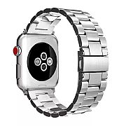 Pulseira De Ao Inox Para Apple Watch 42mm 44mm Series Prata