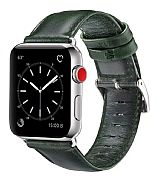 Pulseira De Couro Apple Watch 44mm 42mm Marge Premium Verde
