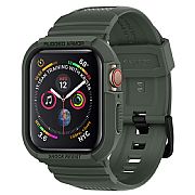 Case + Pulseira Spigen Rugged Armor Pro 45mm/44mm Apple Watch Series 4/5/6/7/SE - Military Green