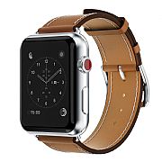 Pulseira De Couro Apple Watch 44/42mm Hermes&edition Marrom