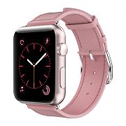 Pulseira De Couro Apple Watch 44/42mm Hermes&edition Pink