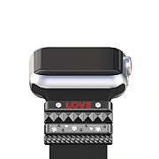 Anel Decorativo P/ Pulseira Silicone Apple Watch Space Grey