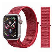 Pulseira Esportiva Nylon Loop Para Apple Watch 42mm / 44mm (Vermelha)