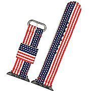 Pulseira Americana Nylon Apple Watch 44mm / 42mm Fecho Preto