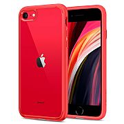 Case Original Spigen Ultra Hybrid Para iPhone SE 2022/2020 Red