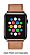 Thumbnail 5: Pulseira Couro Platinum Para Apple Watch  45mm 44mm 42mm Premium